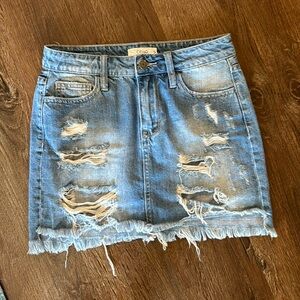 Cello Denim skirt with holes